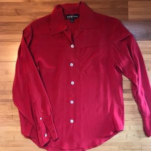 Vintage Ralph Lauren Purple Label 100% Silk Shirt